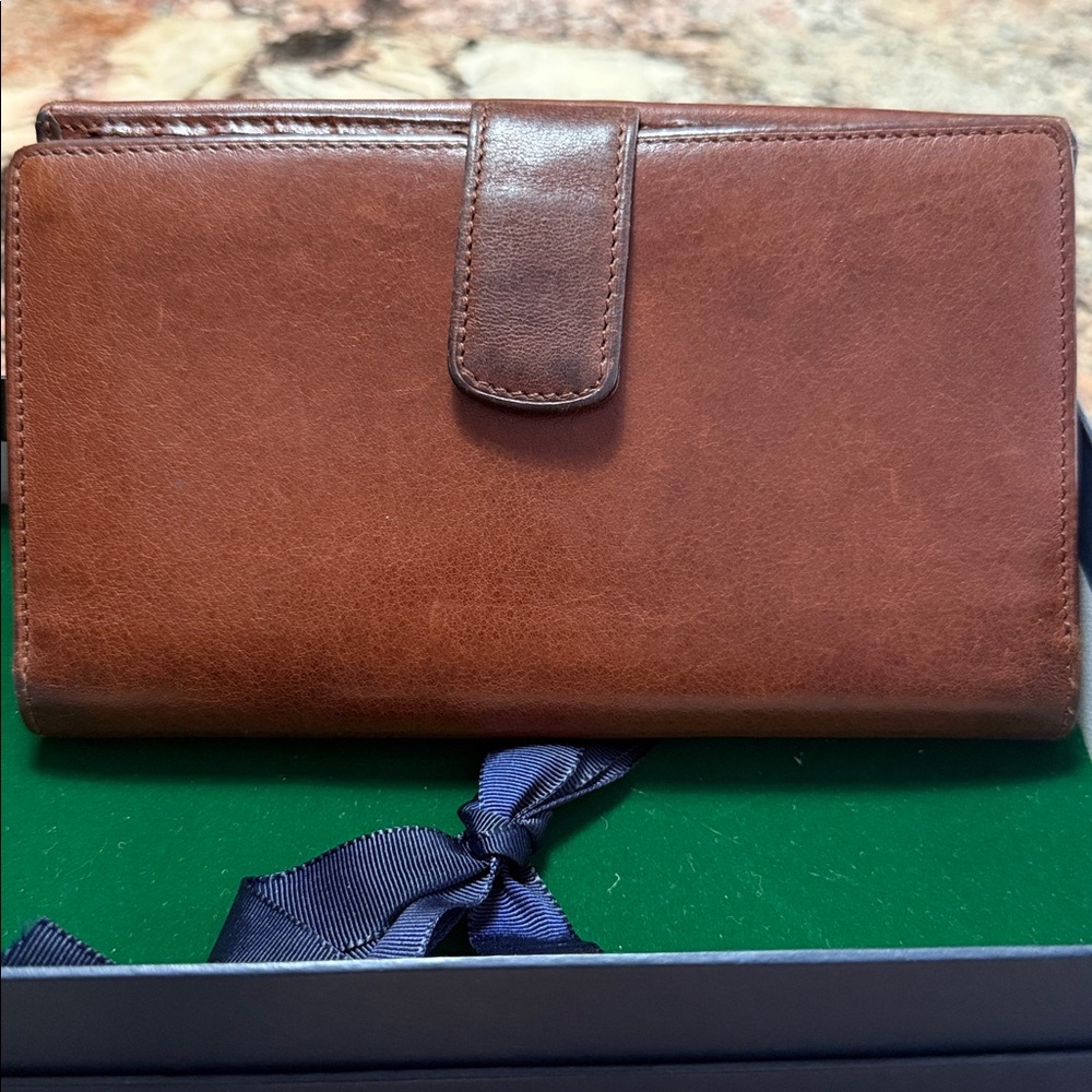 Ralph Lauren Tan Leather Card Holder - Picture 2 of 7